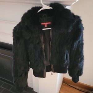 Rabbit fur coat